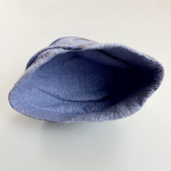ARTISAN Handcrafted Felt Wool Hat Cap Swirl Pattern Lagenlook Artsy Fiber Lilac main image 10